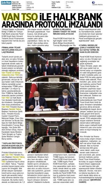 VAN TSO İLE HALK BANK ARASINDA PROTOKOL İMZALANDI