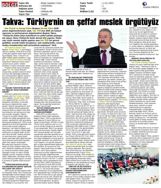 TAKVA: TÜRKİYE'NŞN EN ŞEFFAF MESLEK ÖRGÜTÜYÜZ