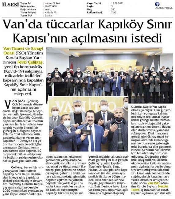 VAN' DA TÜCCARLAR KAPIKÖY SINIR KAPISI' NIN AÇILMASINI İSTEDİ