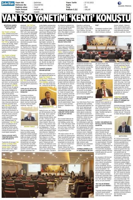VAN TSO YÖNETİMİ 'KENTİ' KONUŞTU