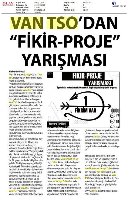 VANTSO DAN FİKİR-PROJE YARIŞMASI