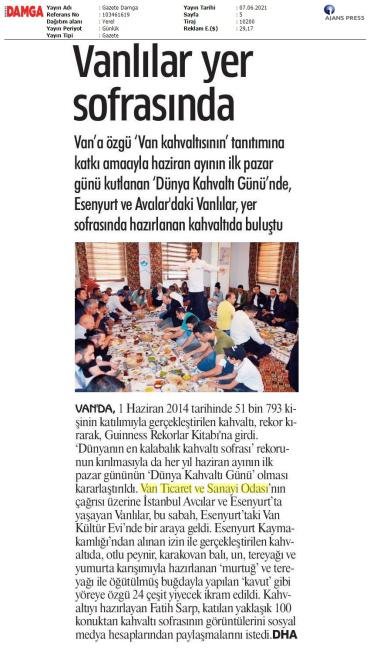 VAN'LILAR YER SOFRASINDA