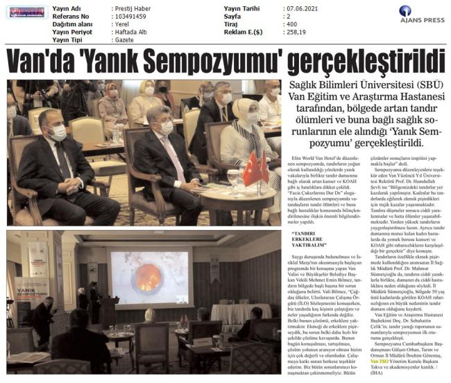 VAN DA YANIK SEMPOZYUMU GERÇEKLEŞTİRİLDİ