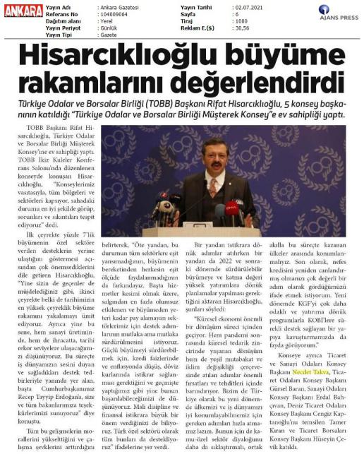 HİSARCIKLIOĞLU BÜYÜME RAKAMLARINI DEĞERLENDİRDİ