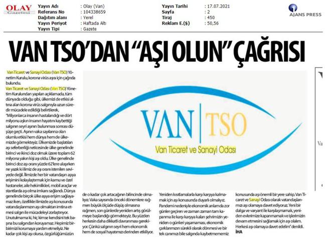 VANTSO DAN AŞIOLUN ÇAĞRISI