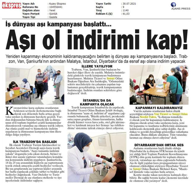 AŞI OL İNDİRİMİ KAP