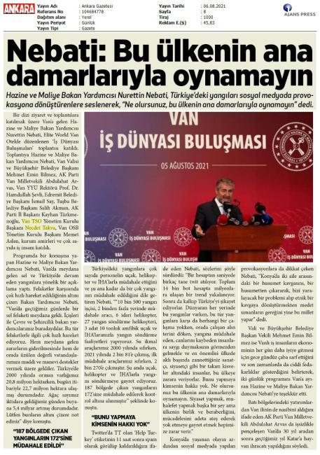 NEBATİ: BU ÜLKENİN ANA DAMARLARIYLA OYNAMAYIN