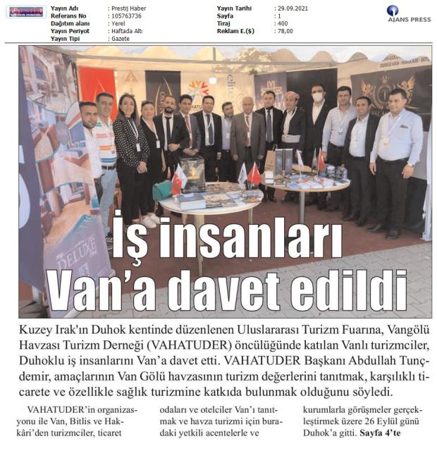 İŞ İNSANLARI VAN'A DAVET EDİLDİ