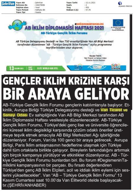 GENÇLER İKLİM KRİZİNE KARŞI BİR ARAYA GELİYOR