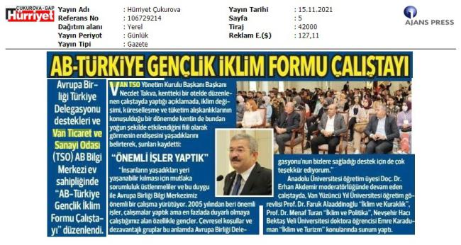 AB-TÜRKİYE GENÇLİK İKLİM FORMU ÇALIŞTAYI