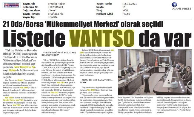 LİSTEDE VANTSO'DA VAR