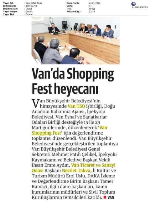 VAN SHOPPİNG FEST BAŞLIYOR