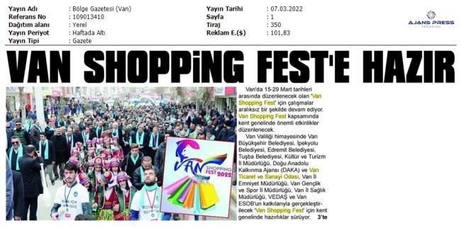VAN SHOPPİNG FEST'E HAZIR
