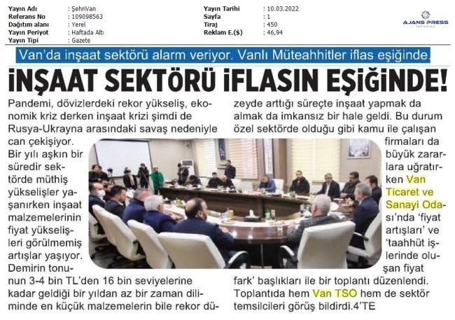 İNŞAAT SEKTÖRÜ İFLASIN EŞİĞİNDE