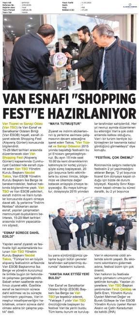 VAN ESNAFI 'SHOPPING FEST'E HAZIRLANIYOR