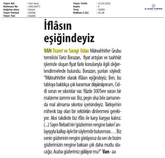 İFLÂSIN EŞİĞİNDEYİZ