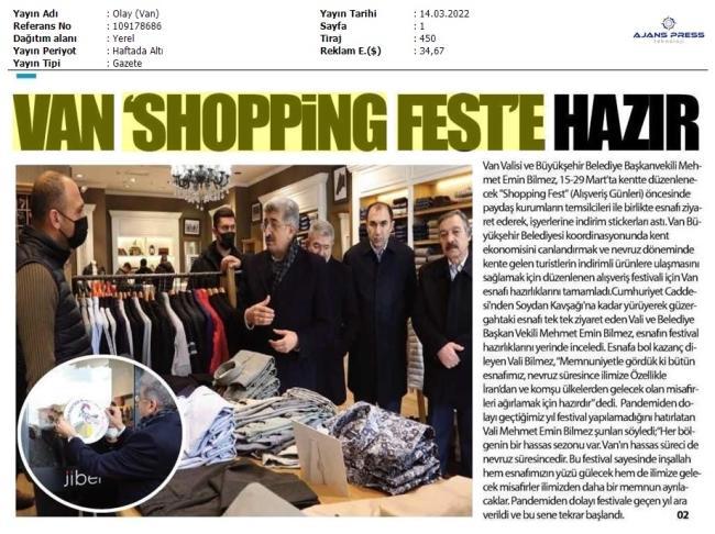 VAN 'SHOPPİNG FEST'E HAZIR