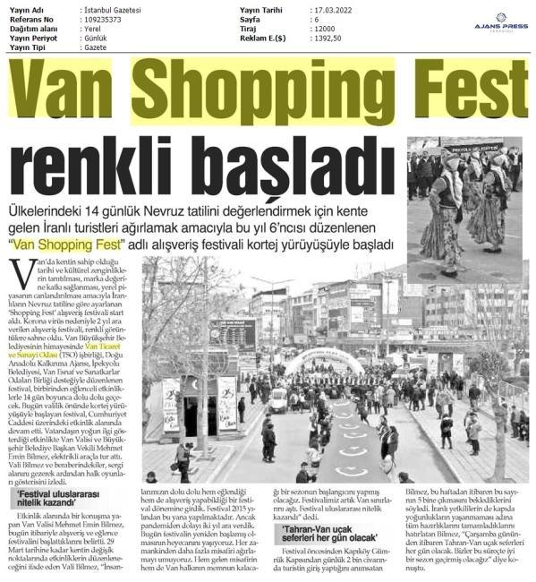 VAN SHOPPİNG FEST RENKLİ BAŞLADI