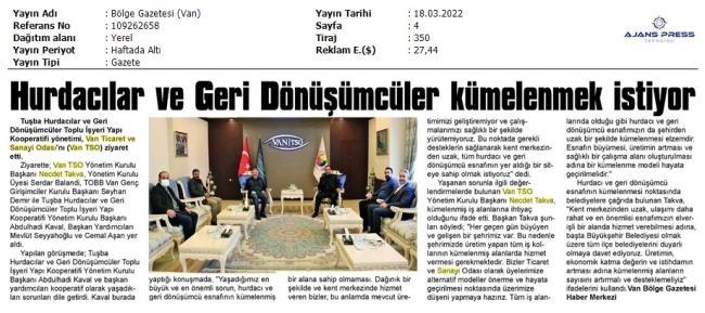 HURDACILAR VE GERİ DÖNÜŞÜMCÜLER KÜMELENMEK İSTİYOR