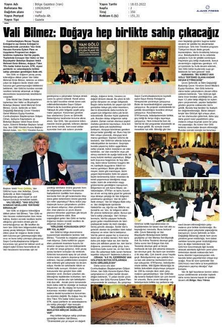 VALİ BİLMEZ: DOĞAYA HEP BİRLİKTE SAHİP ÇIKACAĞIZ