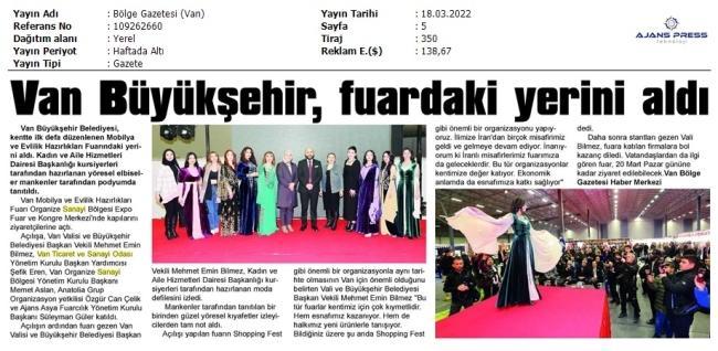 VAN BÜYÜKŞEHİR, FUARDAKİ YERİNİ ALDI