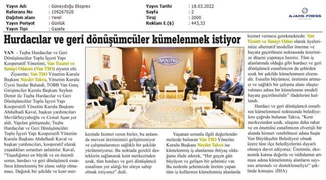 HURDACILAR VE GERİ DÖNÜŞÜMCÜLER KÜMELENMEK İSTİYOR