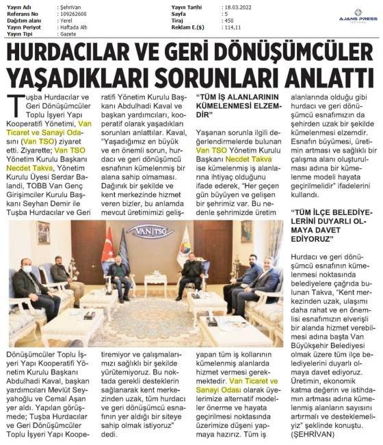 HURDACILAR VE GERİ DÖNÜŞÜMCÜLER YAŞADIKLARI SORUNLARI ANLATTI