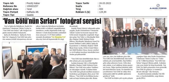 'VAN GÖLÜ'NÜN SIRLARI' FOTOĞRAF SERGİSİ