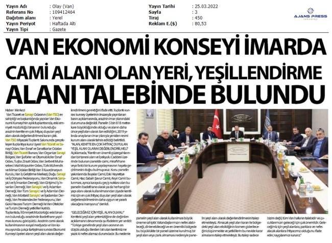 ALANI TALEBİNDE BULUNDU