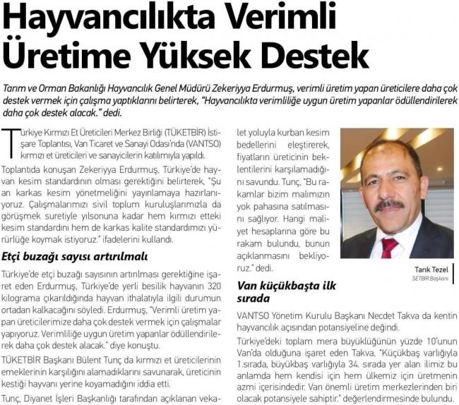 HAYVANCILIKTA VERİMLİ ÜRETİME YÜKSEK DESTEK