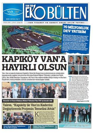 EKO BÜLTEN GAZETESİ EYLÜL -2016