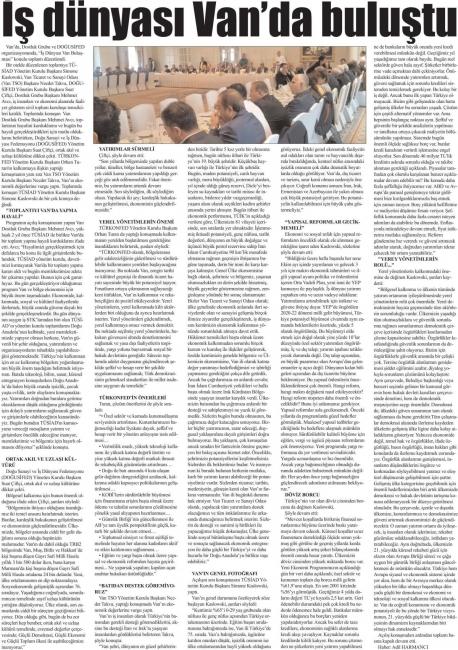 İŞ DÜNYASI VAN'DA BULUŞTU