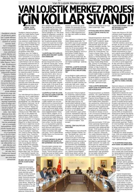 VAN LOJİSTİK MERKEZ ÜSSÜ OLACAK