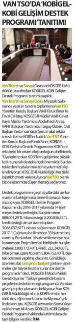 VANTSO' DA KOBİGEL KOBİ GELİŞİM DESTEK PROGRAMI TANITIMI