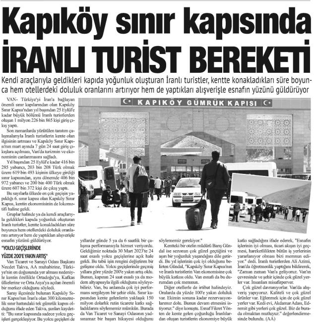 KAPIKÖY SINIR KAPISINDA İRANLI TURİST BEREKETİ