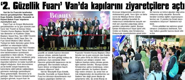2 GÜZELLİK FUARI VAN DA KAPILARINI ZİYARETÇİLERE AÇTI