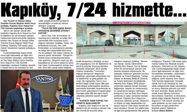 KAPIKÖY 7/24 HİZMETTE