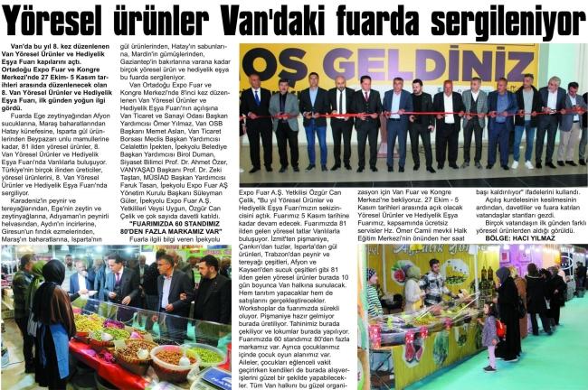 YÖRESEL ÜRÜNLER VAN'DAKI FUAR'DA SERGİLENİYOR