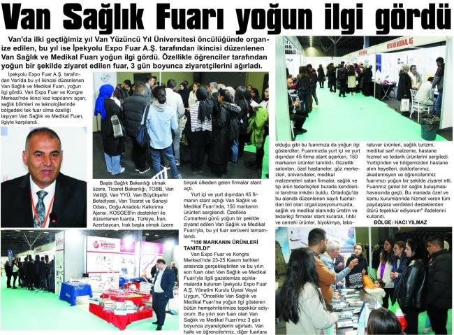 VAN SAĞLIK FUARI YOĞUN İLGİ GÖRDÜ
