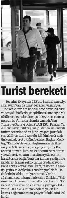 TURİST BEREKETİ