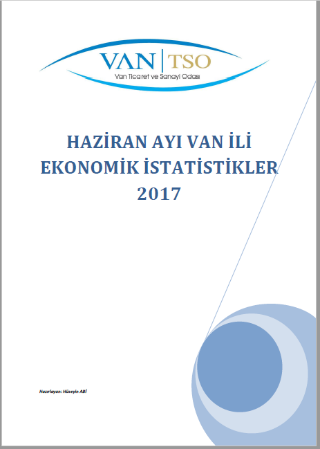 HAZİRAN AYI VAN İLİ EKONOMİK İSTATİSTİKLER 2017