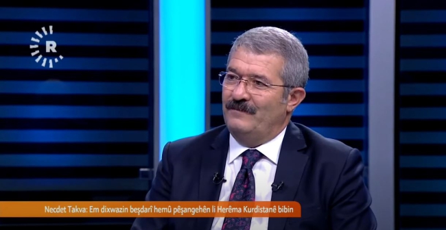 Van TSO Yönetim Kurulu Başkanı Necdet Takva, Erbil'de Rudaw TV'nin canlı yayın konuğu oldu