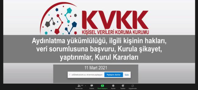  'Kişisel Verilerin Korunması Kanunu Eğitimi'