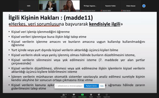  'Kişisel Verilerin Korunması Kanunu Eğitimi'