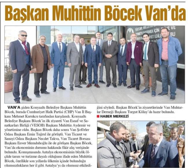 BAŞKAN MUHİTTİN BÖCEK VAN'DA