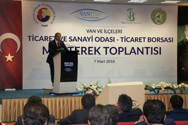 VAN VE İLÇELER TİCARET VE SANAYİ ODASI -TİCARET BORSASI MÜŞTEREK TOPLANTISI