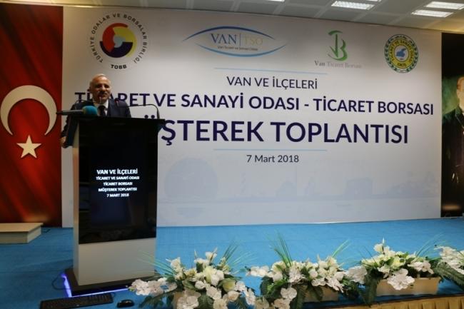 VAN VE İLÇELER TİCARET VE SANAYİ ODASI -TİCARET BORSASI MÜŞTEREK TOPLANTISI