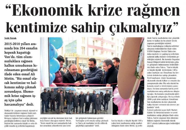 Ekonomik Krize Rağmen Kentimize Sahip Çıkmalıyız.