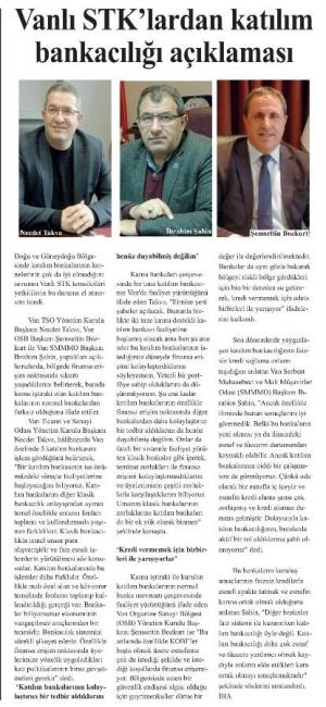 Vanlı STK 'lardan Katılım Bankacılığı Açıklaması