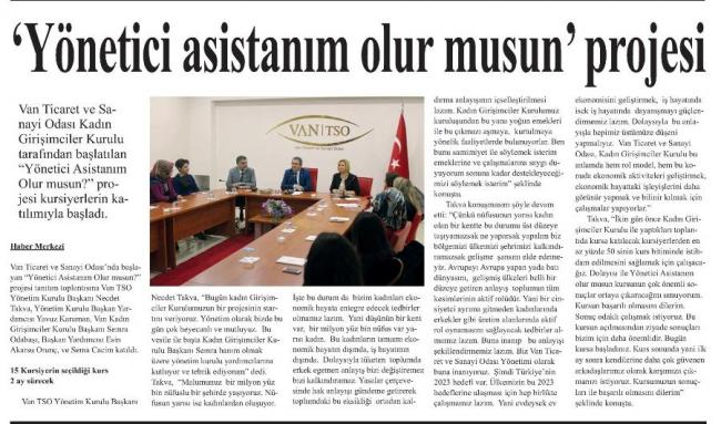 YÖNETİCİ ASİSTANIM OLUR MUSUN ' PROJESİ
